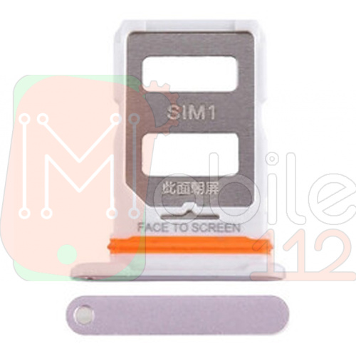 Утримувач Sim карти Xiaomi 12 Lite (рожевий на 2 SIM)