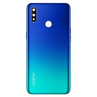 Задня кришка Realme 3 RMX1821 (синій оригінал Китай зі склом камери)