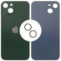 Задня кришка Apple iPhone 13 (зелена оригінал Китай з кільцями)