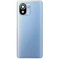 Задня кришка Xiaomi Mi 11 (синя оригінал Китай зі склом камери)