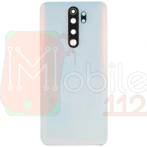 Задня кришка Xiaomi Redmi Note 8 Pro M1906G7I (біла оригінал Китай зі склом камери)