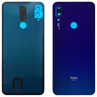 Задня кришка Xiaomi Redmi Note 7 m1901f7g, Redmi Note 7 Pro m1901f7s (синя оригінал Китай зі склом камери)