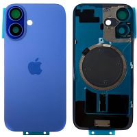 Задня кришка Apple iPhone 16 (синя оригінал Китай з рамкою, склом камери та магнітом)