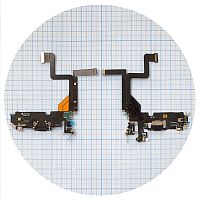 Шлейф Apple iPhone 14 Pro з роз'ємом зарядки та мікрофонами (чорний оригінал Китай)