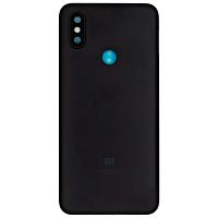 Задня кришка Xiaomi Mi A2 (чорна оригінал Китай зі склом камери)