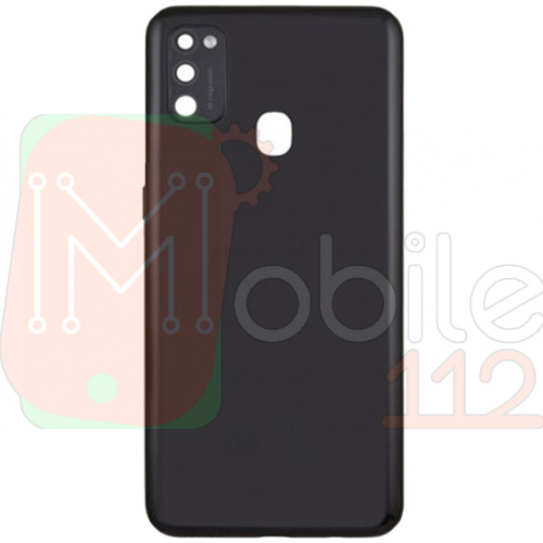Задня кришка Samsung Galaxy M21 M215F (чорна оригінал Китай зі склом камери)