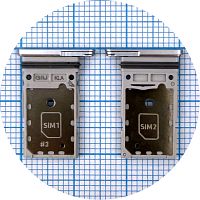 Тримач Sim картки Samsung Galaxy S21 FE 5G G990 (сріблястий 2 SIM)