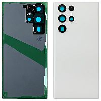 Задня кришка Samsung Galaxy S22 Ultra 5G S908 (біла Original New зі склом камери)